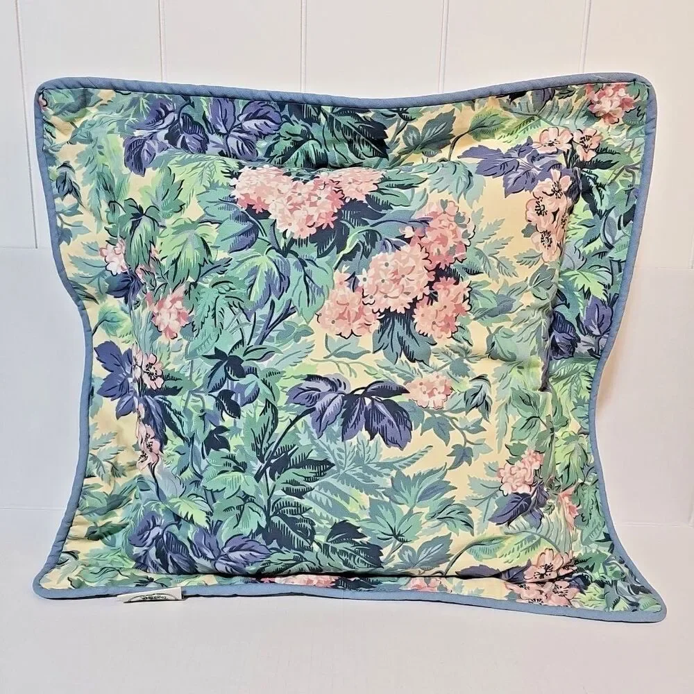 Vtg Laura Ashley Ashborne Decorative Bed Boudoir Throw Pillows Pink Hydrangeas